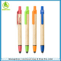 Wholesale Eco friendly pen ,recycled paper pen with stylus and custom logo